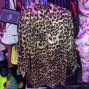 Leopard Print Button Up